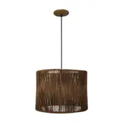 SUSPENSÃO JACUMÃ C/CÚPULA 25 CM X 35 CM - MARROM/NATURAL - Foto 1