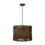 SUSPENSÃO JACUMÃ C/CÚPULA 25 CM X 35 CM - MARROM/NATURAL - Foto 1