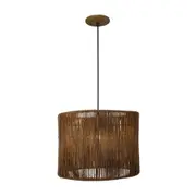 SUSPENSÃO JACUMÃ C/CÚPULA 25 CM X 35 CM - MARROM/NATURAL - Foto 2