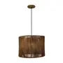SUSPENSÃO JACUMÃ C/CÚPULA 25 CM X 35 CM - MARROM/NATURAL - Foto 2