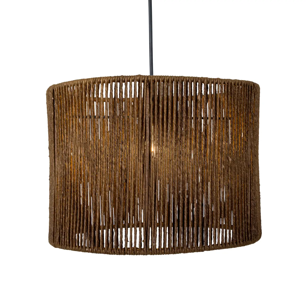 SUSPENSÃO JACUMÃ C/CÚPULA 25 CM X 35 CM - MARROM/NATURAL - Foto 3