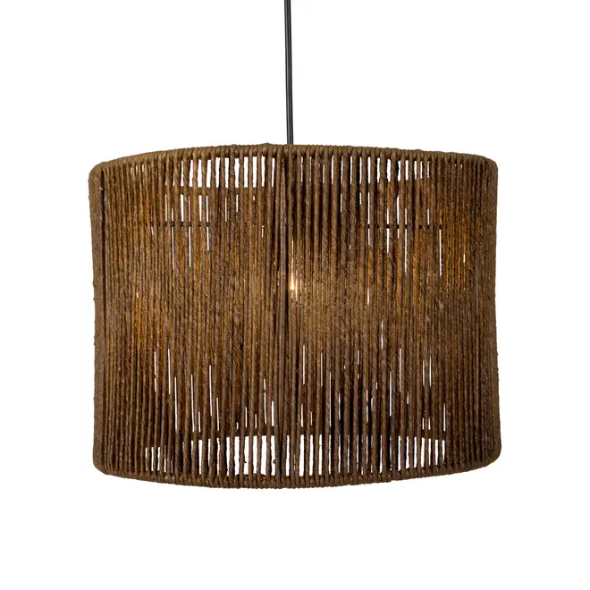 SUSPENSÃO JACUMÃ C/CÚPULA 25 CM X 35 CM - MARROM/NATURAL - Foto 3