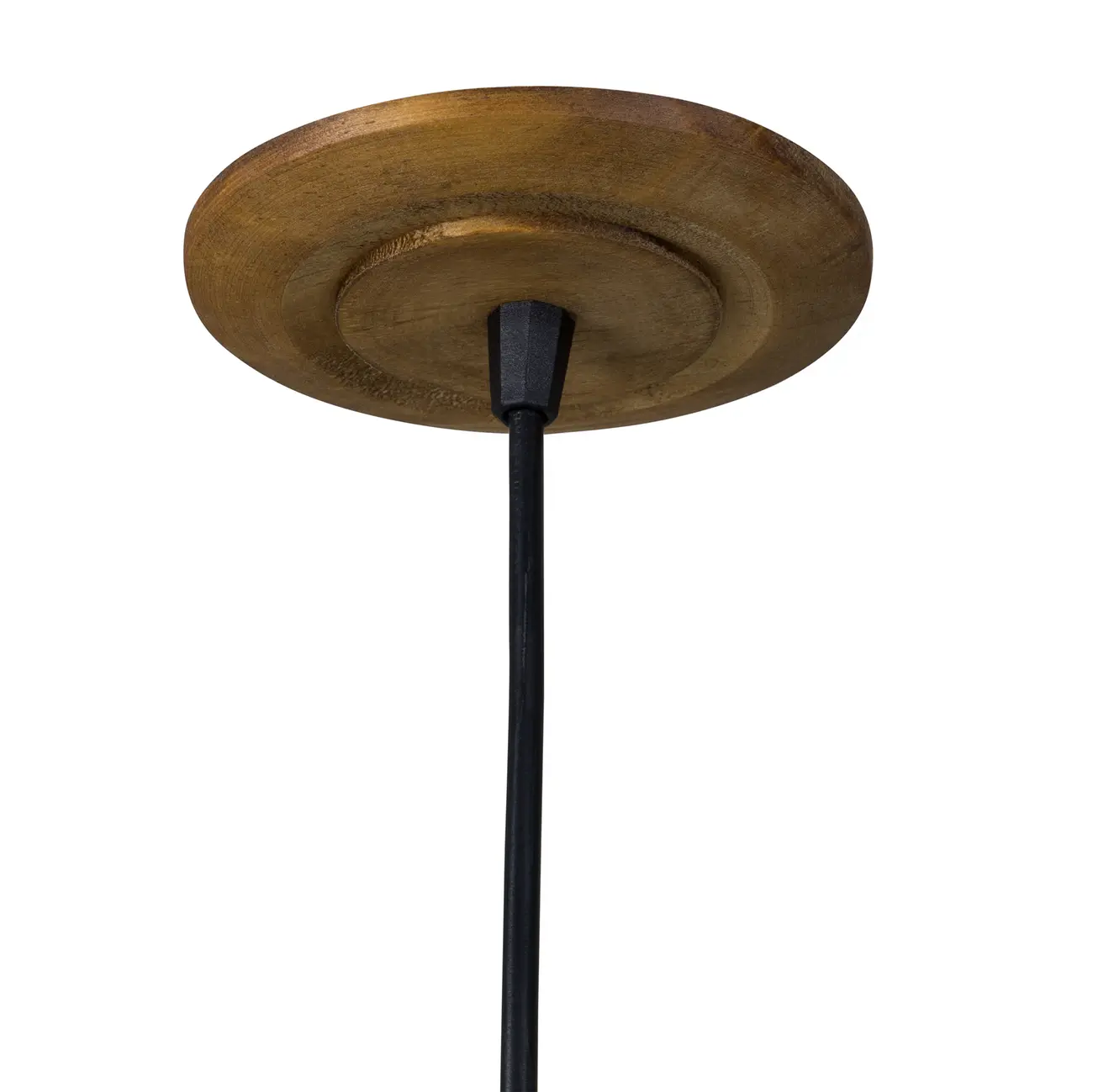 SUSPENSÃO JACUMÃ C/CÚPULA 25 CM X 35 CM - MARROM/NATURAL - Foto 5