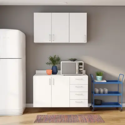 ARMÁRIO COZINHA COMPLETO 6 PÇS PRÁTICA
