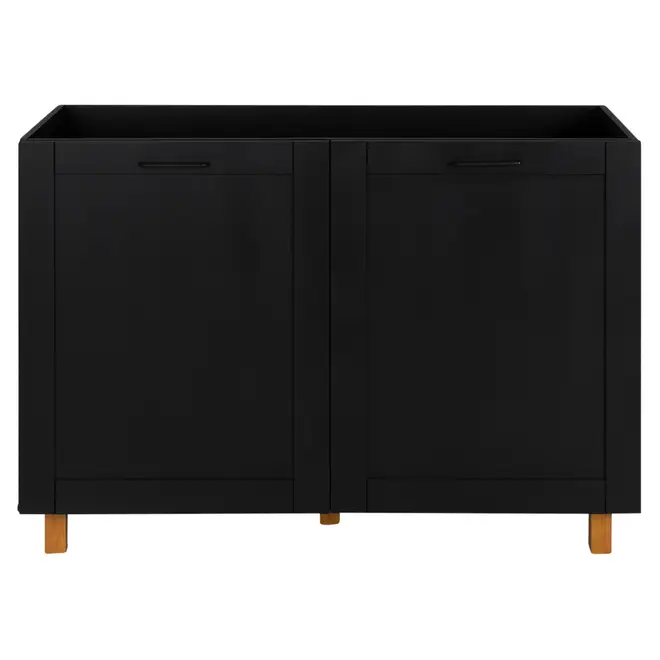 ARMÁRIO COZINHA COMPL PT 6 PÇS LOGBOX - PRETO/CASTANHO - Foto 2