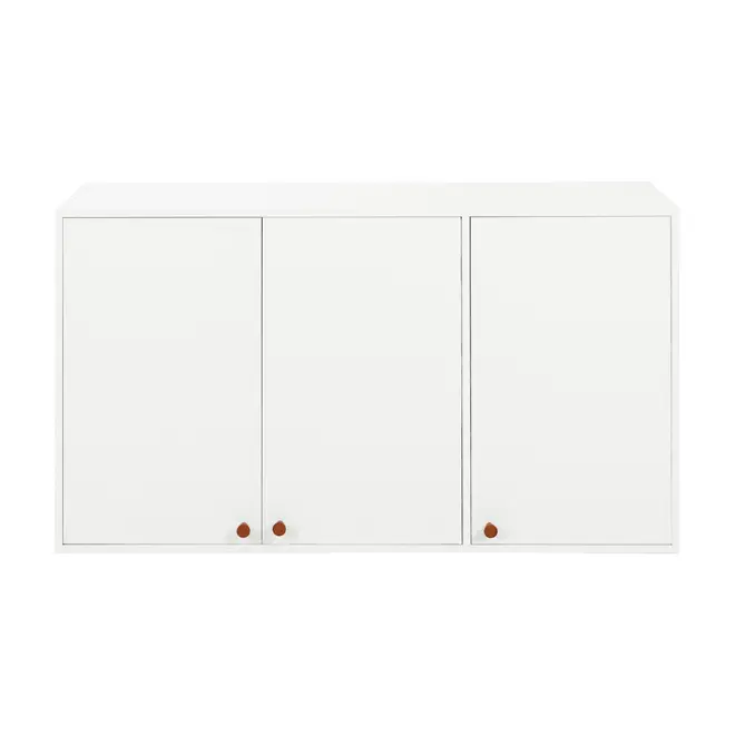 ARMÁRIO COZINHA COMPLETO 3 PÇS BRNZ LIN - BRANCO/NOZES - Foto 2