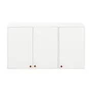 ARMÁRIO COZINHA COMPLETO 4 PÇS BRNZ LIN - BRANCO/NOZES - Foto 2