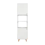 ARMÁRIO COZINHA COMPLETO 4 PÇS BRNZ LIN - BRANCO/NOZES - Foto 5