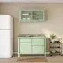 ARMÁRIO COZINHA COMPLETO 3 PÇS SV MASSY - SÁLVIA/INCOLOR - Foto 1