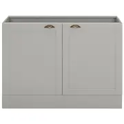 ARMÁRIO DE COZINHA COMPLETO 4 PÇS NANCY - CINZA PROVENCE/AMÊNDOA - Foto 2