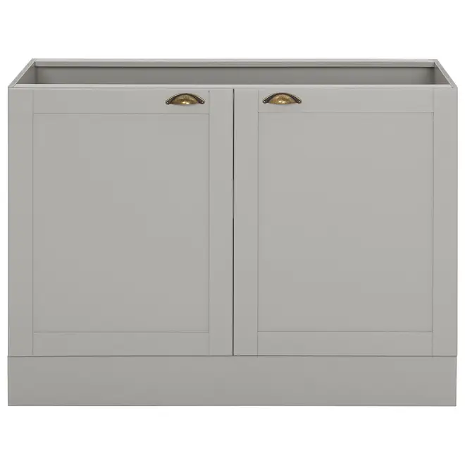ARMÁRIO DE COZINHA COMPLETO 8 PÇS NANCY - CINZA PROVENCE/AMÊNDOA - Foto 2