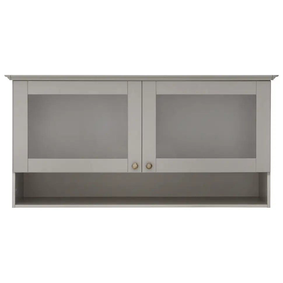 ARMÁRIO DE COZINHA COMPLETO 8 PÇS NANCY - CINZA PROVENCE/AMÊNDOA - Foto 4