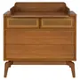 CÔMODA 4GV 90 CM X 45 CM C/TROCADOR ARES - NOZES/FIBRA CLARA - Foto 1