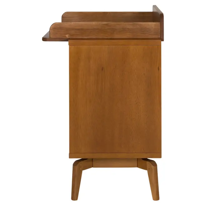 CÔMODA 4GV 90 CM X 45 CM C/TROCADOR ARES - NOZES/FIBRA CLARA - Foto 4