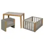 PICOLÉ MINI BERÇO C/CAIXA+BANCO INFANTIL - CINZA/TAUARI - Foto 1