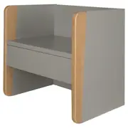 PICOLÉ MINI BERÇO C/CAIXA+BANCO INFANTIL - CINZA/TAUARI - Foto 2