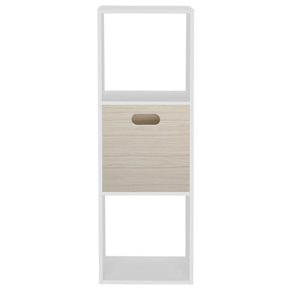 ESTANTE 44X128 C/ CAIXA CÉLULA - BRANCO/NATURAL WASHED - Foto 1