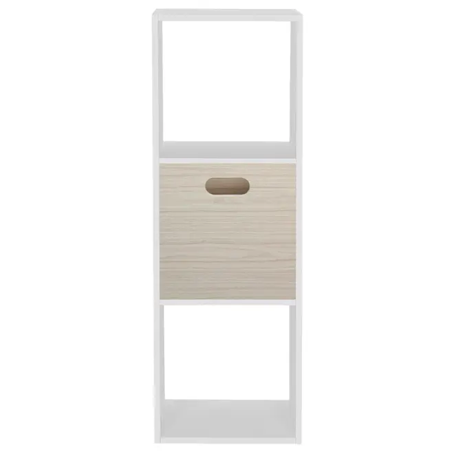 ESTANTE 44X128 C/ CAIXA CÉLULA - BRANCO/NATURAL WASHED - Foto 1