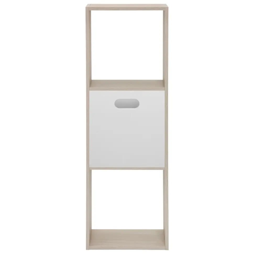 ESTANTE 44X128 C/ CAIXA CÉLULA - NATURAL WASHED/BRANCO - Foto 1