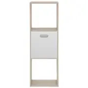 ESTANTE 44X128 C/ CAIXA CÉLULA - NATURAL WASHED/BRANCO - Foto 1