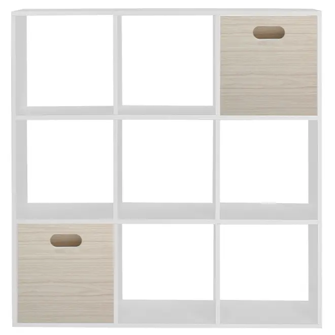 ESTANTE 128X128 C/2 CAIXAS CÉLULA - BRANCO/NATURAL WASHED - Foto 1