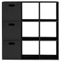 ESTANTE 128X128 C/3 CAIXAS CÉLULA - PRETO/PRETO - Foto 1