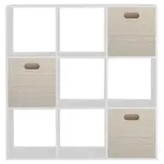 ESTANTE 128X128 C/3 CAIXAS CÉLULA - BRANCO/NATURAL WASHED - Foto 1