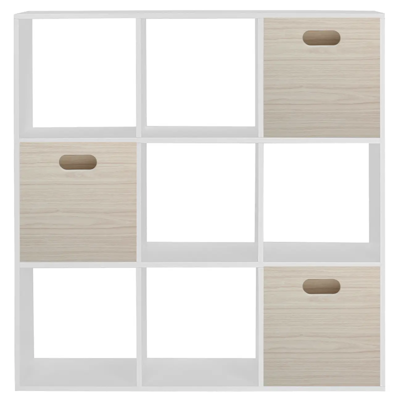 ESTANTE 128X128 C/3 CAIXAS CÉLULA - BRANCO/NATURAL WASHED - Foto 1
