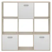 ESTANTE 128X128 C/3 CAIXAS CÉLULA - NATURAL WASHED/BRANCO - Foto 1
