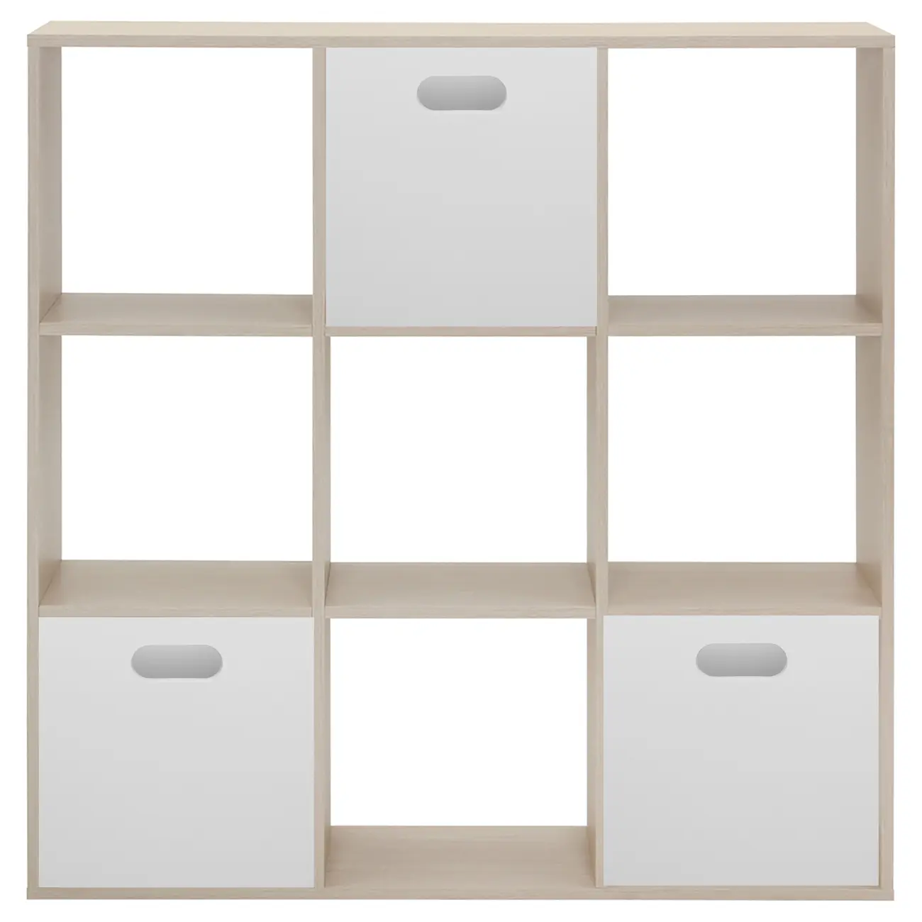 ESTANTE 128X128 C/3 CAIXAS CÉLULA - NATURAL WASHED/BRANCO - Foto 1