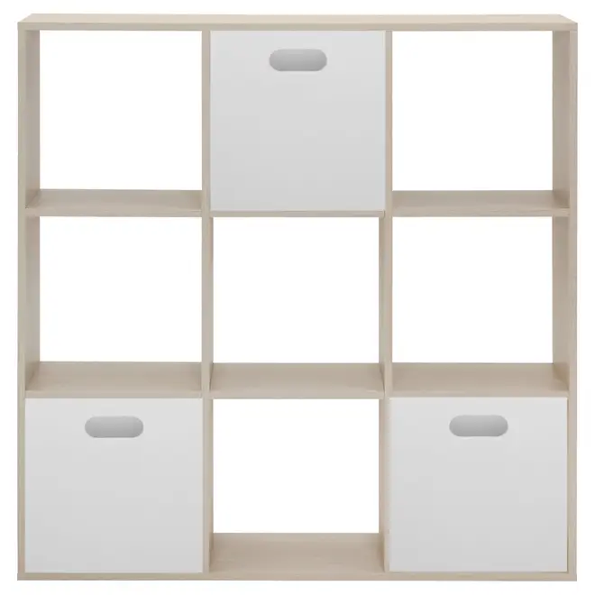 ESTANTE 128X128 C/3 CAIXAS CÉLULA - NATURAL WASHED/BRANCO - Foto 1