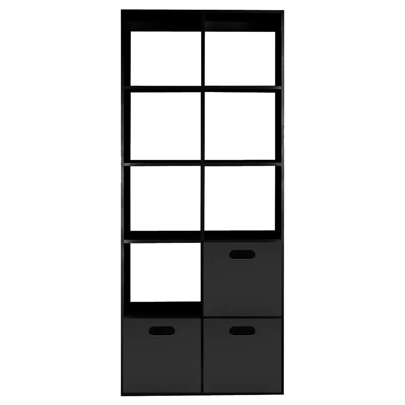 ESTANTE 86X212 C/3 CAIXAS CÉLULA - PRETO/PRETO - Foto 1