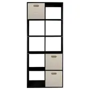 ESTANTE 86X212 C/3 CAIXAS CÉLULA - PRETO/NATURAL WASHED - Foto 1