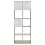ESTANTE 86X212 C/3 CAIXAS CÉLULA - NATURAL WASHED/BRANCO - Foto 1