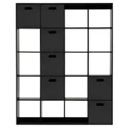 ESTANTE 170X212 C/7 CAIXAS CÉLULA - PRETO/PRETO - Foto 1