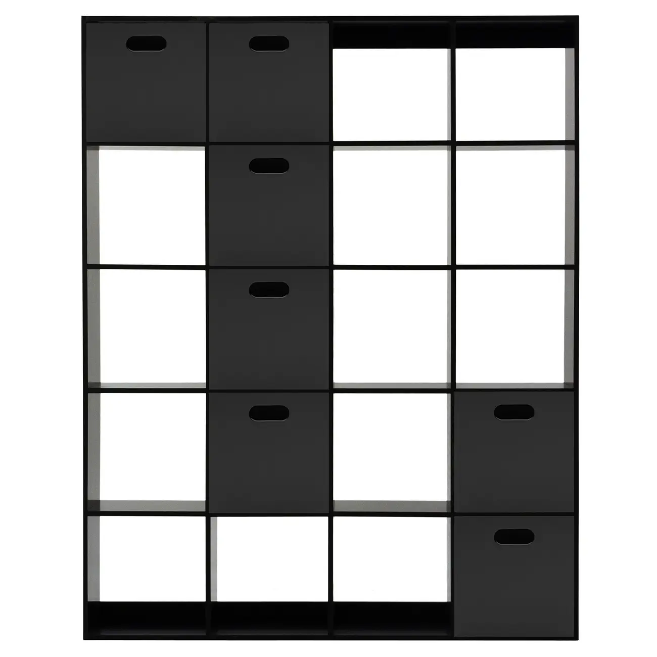 ESTANTE 170X212 C/7 CAIXAS CÉLULA - PRETO/PRETO - Foto 1