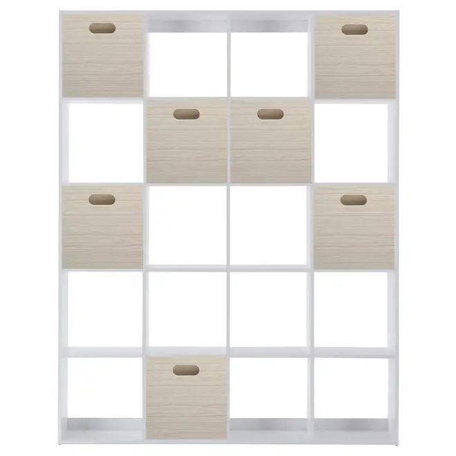 ESTANTE 170X212 C/7 CAIXAS CÉLULA - BRANCO/NATURAL WASHED - Foto 1