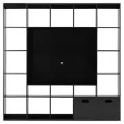 ESTANTE TV C/2 CAIXAS CÉLULA - PRETO/PRETO - Foto 1