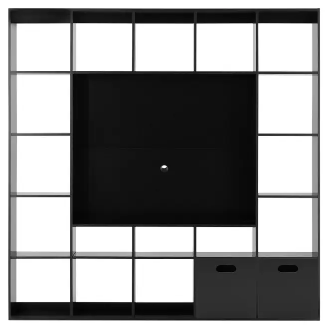 ESTANTE TV C/2 CAIXAS CÉLULA - PRETO/PRETO - Foto 1