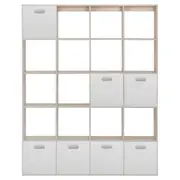 ESTANTE 170X212 C/7 CAIXAS CÉLULA - NATURAL WASHED/BRANCO - Foto 1