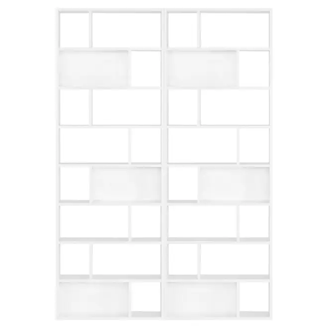 CONJ. C/2 ESTANTES 60 CM X 1,74M BRICK - BRANCO/BRANCO - Foto 1