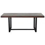 MESA COM 6 CADEIRAS 1,68 M NIARA/SKAND - PRETO/NOZES RÚSTICO - Foto 2
