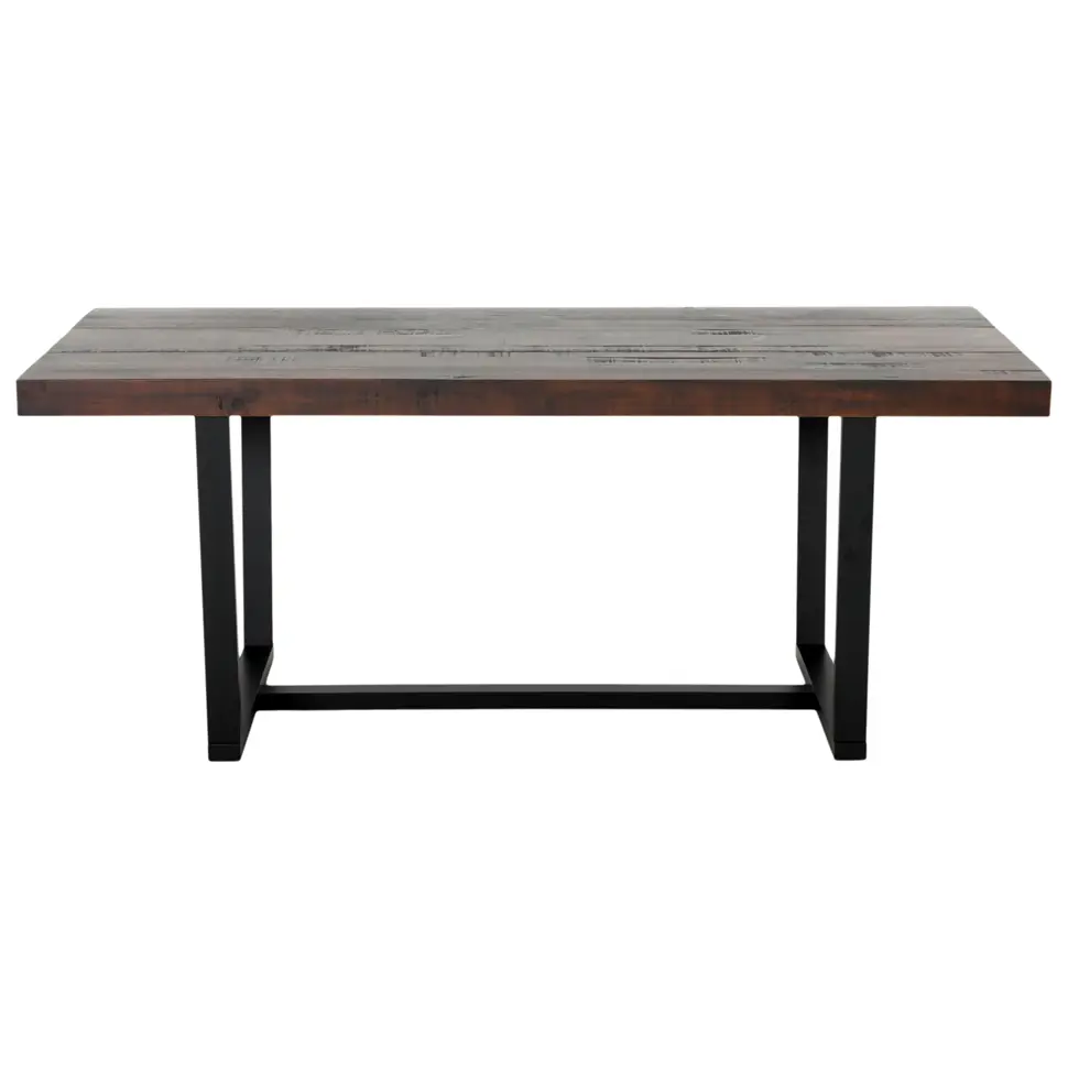 MESA COM 6 CADEIRAS 1,68 M NIARA/SKAND - PRETO/NOZES RÚSTICO - Foto 2