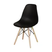 CONJUNTO COM 2 CADEIRAS EASY WOOD - FAIA/PRETO - Foto 2