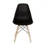 CONJUNTO COM 2 CADEIRAS EASY WOOD - FAIA/PRETO - Foto 3