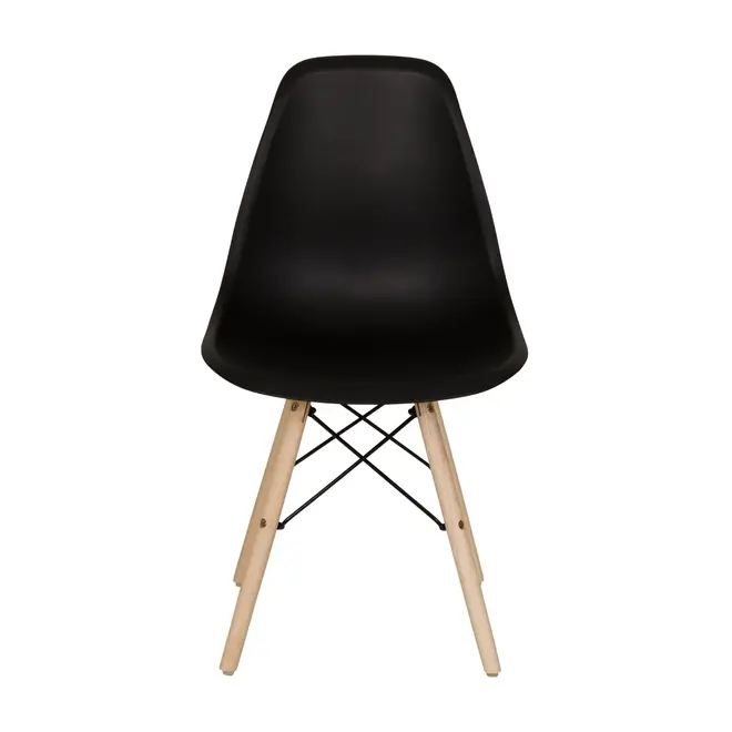 CONJUNTO COM 2 CADEIRAS EASY WOOD - FAIA/PRETO - Foto 3