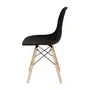 CONJUNTO COM 2 CADEIRAS EASY WOOD - FAIA/PRETO - Foto 4
