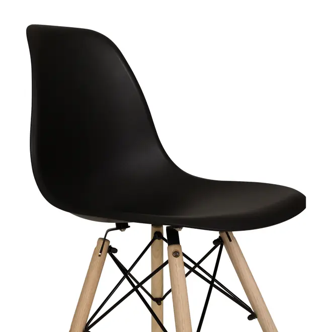 CONJUNTO COM 2 CADEIRAS EASY WOOD - FAIA/PRETO - Foto 7