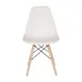 CONJUNTO COM 2 CADEIRAS EASY WOOD - FAIA/BRANCO - Foto 3