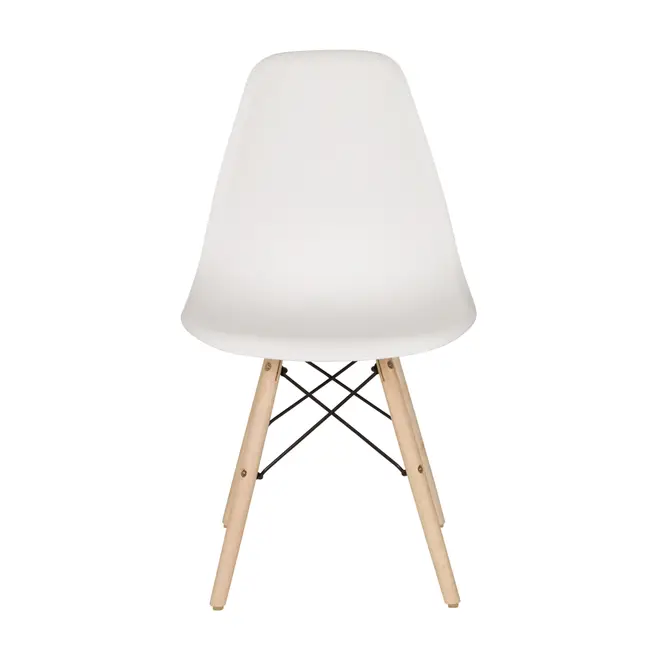 CONJUNTO COM 2 CADEIRAS EASY WOOD - FAIA/BRANCO - Foto 3
